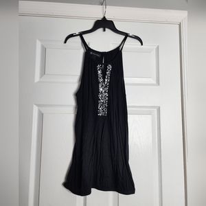 INC Black Blingy top with sequins - Size Large